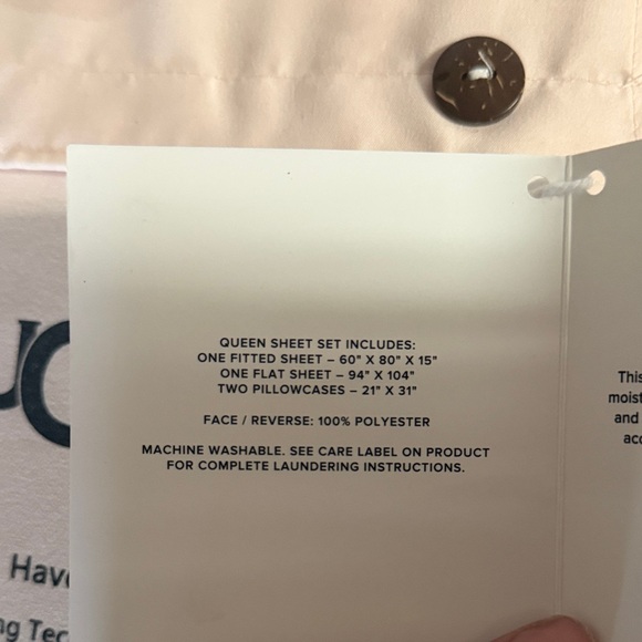 UGG Haven Cooling Queen Sheet Set in Soft Cream - Picture 5 of 6